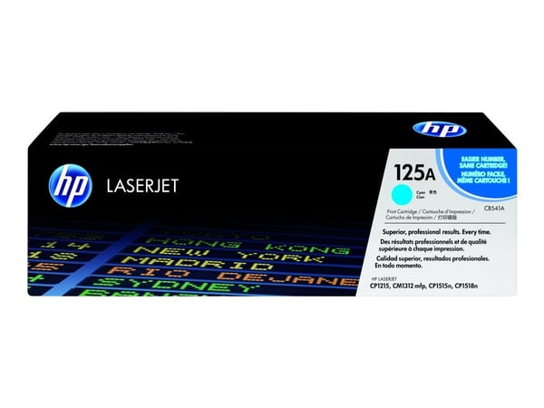 HP 125A - syaani - alkuperäinen - LaserJet - tonerpatron (CB541A) - Color LaserJet CM1312 MFP, CM1312nfi MFP, CP1215, CP1515n, CP1518ni