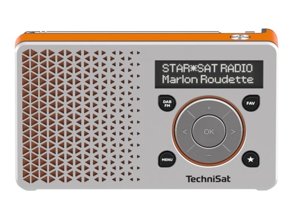 TechniSat DigitRadio 1 - Bærbar DAB-radio - 1 watt - sølv, oransje