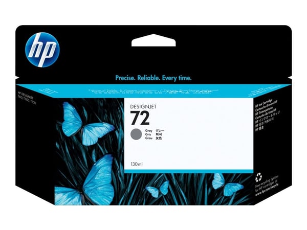 HP 72 - 130 ml - grå - original - DesignJet - blekkpatron - for DesignJet T1100, T1100ps, T1200, T1200ps, T1300, T610, T620, T770, T790