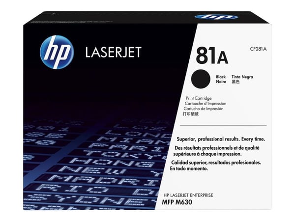 HP 81A - Svart - original - LaserJet - tonerpatron (CF281A) - for LaserJet Enterprise M632, MFP M630; LaserJet Enterprise Flow MFP M630; Officejet ...