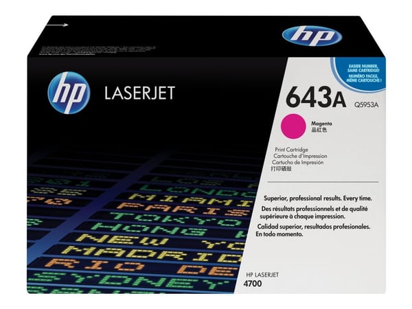 HP 643A, 10000 sivua, Magenta, 1 kpl