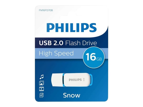 Philips FM16FD70B Snow edition 2.0 - USB-flashstasjon - 16 GB - USB 2.0