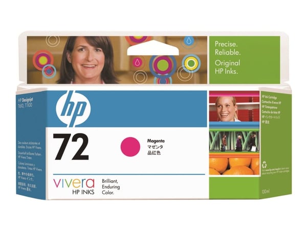HP 72 - 130 ml - magenta - original - DesignJet - blekkpatron - for DesignJet HD Pro MFP, SD Pro MFP, T1100, T1120, T1200, T1300, T1708, T2300, T79...