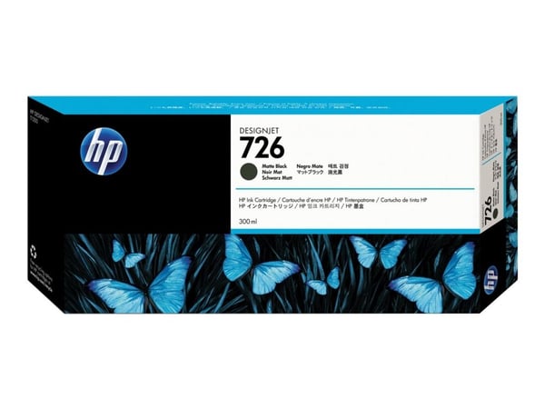 HP 726 - 300 ml - matt svart - original - DesignJet - blekkpatron - for DesignJet SD Pro MFP, T1200, T1200ps, T1300, T2300