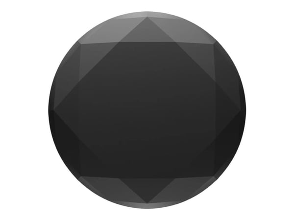 PopSockets Swappable PopGrip - Fingergrepp/vikbart ställ för mobiltelefon, surfplatta - Kritvit - svart (dragspel), svart (plattform)