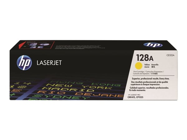 Lasertoner hp 128a ce322a, 1 300 sidor, gul