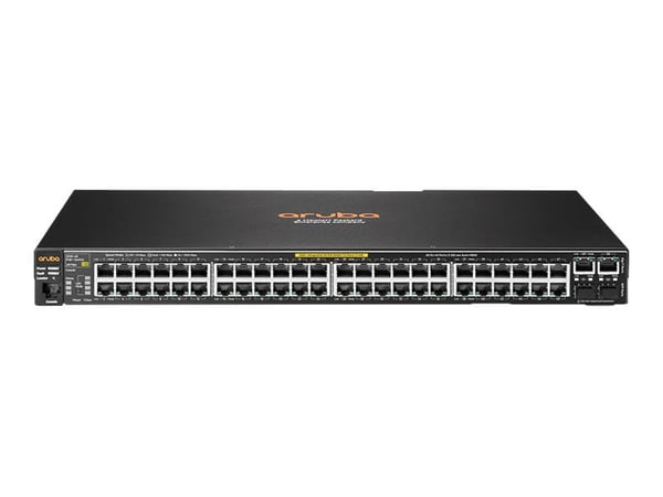 HPE Aruba 2530-48-PoE+ - Switch - Styrt - 48 x 10/100 + 2 x kombo-Gigabit SFP + 2 x 10/100/1000 - stasjonær, rackmonterbar, veggmonterbar - PoE+