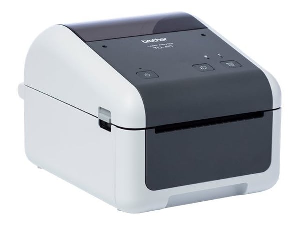 Brother TD-4520DN - Etikettskriver - direktetermisk - Rull (11,8 cm) - 300 x 300 dpi - inntil 152 mm/sek - USB 2.0, LAN, seriell - grå, hvit