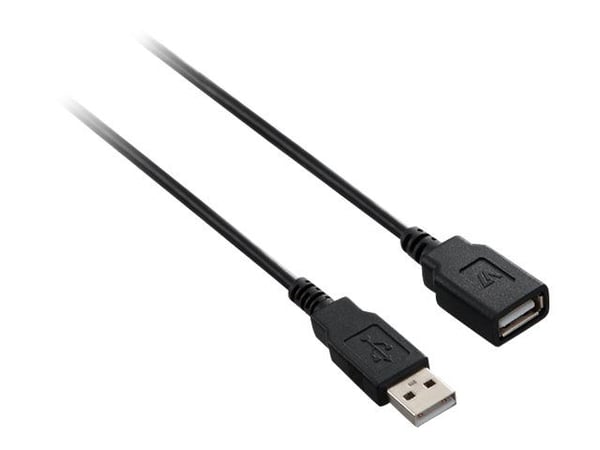 V7 - USB-forlengelseskabel - USB (hann) til USB (hunn) - 1.8 m - svart