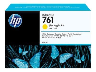 HP 761 - 400 ml - gul - original - DesignJet - blekkpatron - for DesignJet T7100, T7200, T7200 Production Printer