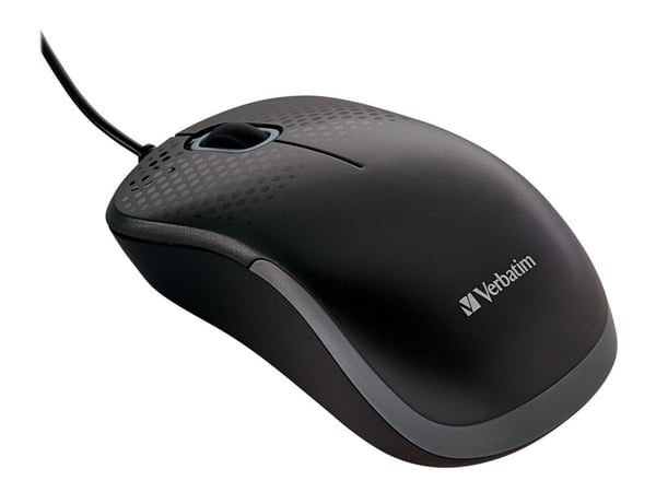 Verbatim Silent Optical Mouse - Mus - optisk - 3 knapper - kablet - USB Verbatim Silent Optical Mouse - Mus - optisk - 3 knapper - kablet - USB