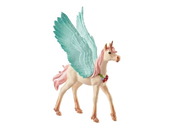 Schleich dekorert enhjørningspegasus, føll
