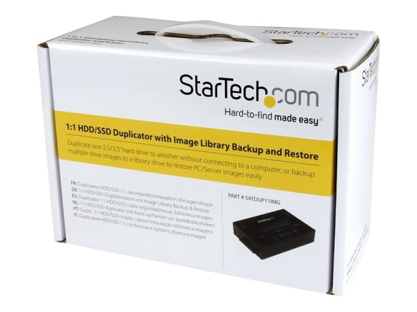 StarTech.com 11 Standalone Hard Drive Duplicator with Disk Image Library Manager For Backup & Restore, Store Several Images on one 2.53.5 SATA Driv...