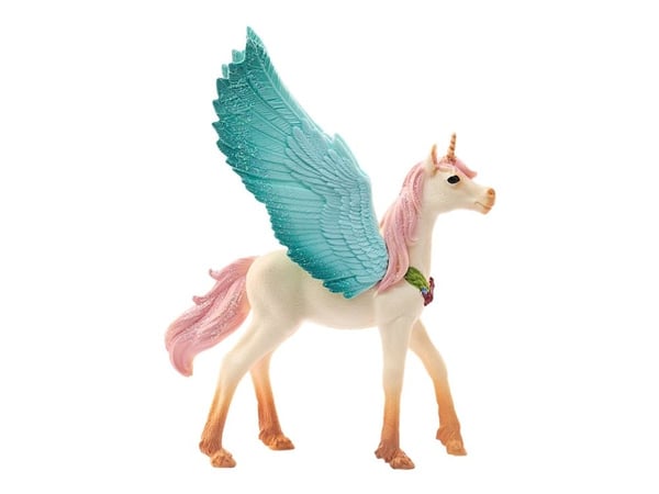 Schleich dekorert enhjørningspegasus, føll