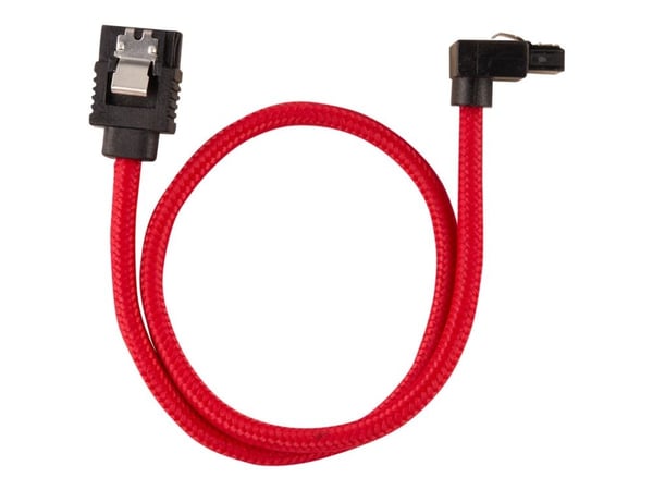 CORSAIR - SATA-kabel - Serial ATA 150/300/600 - SATA (hann) rett, låst til SATA (hann) høyrevinklet - 30 cm - rød (en pakke 2) CORSAIR - SATA-kabel - Serial ATA 150/300/600 - SATA (hann) rett, låst til SATA (hann) høyrevinklet - 30 cm - rød (en pakke 2)