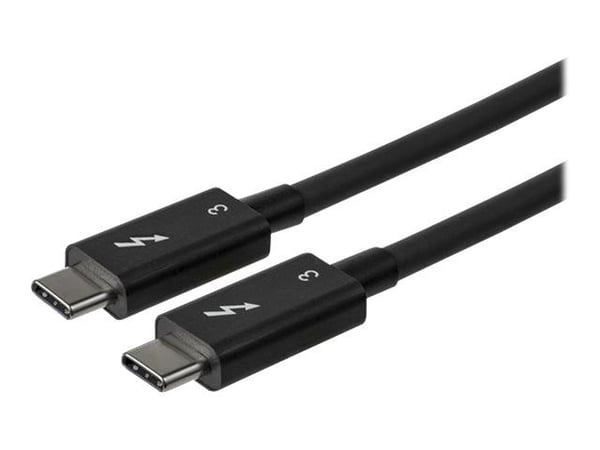 StarTech 2.6ft (80cm) Thunderbolt 3 Cable, 40Gbps, 100W PD, 4K/5K Video, Thunderbolt-Certified, Compatible w/ TB4/USB 3.2/DisplayPort - Thunderbolt...