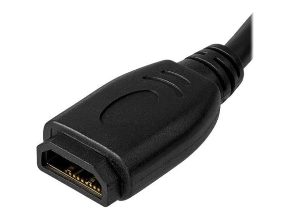 Startech 6in High Speed HDMI Port Saver Cable with 4K 60Hz - Short HDMI 2.0 Male to Female Adapter Cable - Port Extender (HD2MF6INL) - HDMI-forleng...