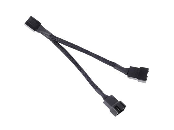 SilverStone CPF01 - Viftestrømsplitter - 4-pins PWM (hunn) til 4-pins PWM (hann) - 10 cm - svart