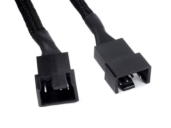 SilverStone CPF01 - Viftestrømsplitter - 4-pins PWM (hunn) til 4-pins PWM (hann) - 10 cm - svart