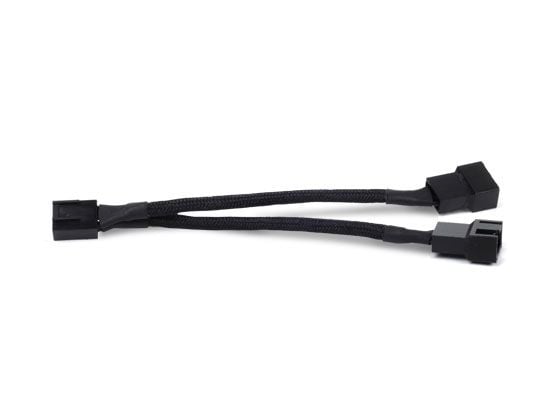 SilverStone CPF01 - Viftestrømsplitter - 4-pins PWM (hunn) til 4-pins PWM (hann) - 10 cm - svart