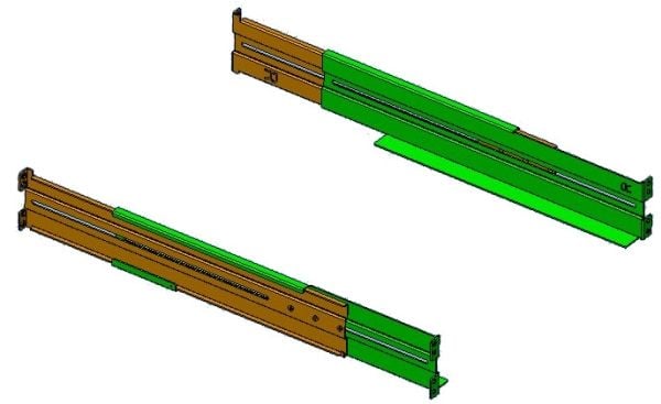 PowerWalker RK7, jalustakisko, 1U, 38,1 mm, 4,45 cm, 2 kpl, 1,65 kg