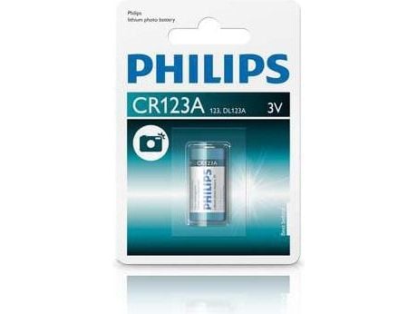 Philips Minicells Valokenno CR123A/01B, Ladattava akku, 3 V, Cd (kadmium), Hg (elohopea), Pb (lyijy), 22 g, PET, 83 x 120 x 17 mm