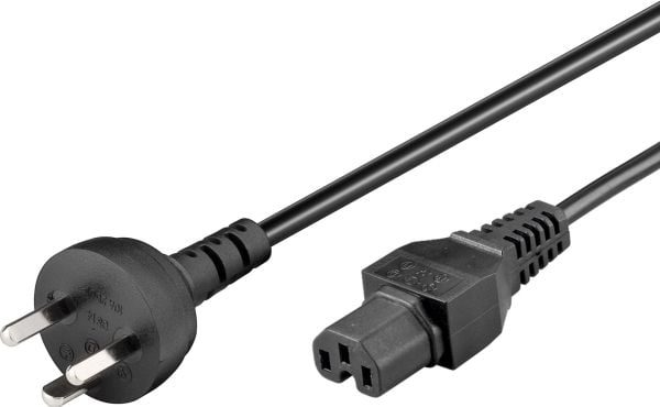 MicroConnect - Strømkabel - DK EDB (han) til IEC 60320 C15 - AC 250 V - 10 A - 1,8 m - lajiteltu