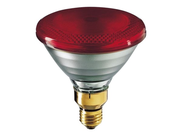 Philips InfraRed Industrial Heat - Infrarødt glødelampesøkelys - form: PAR38 - E27 - 175 W - rødt lys - rød