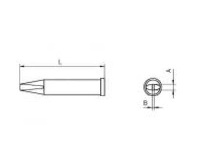 Weller XT-B loddespiss meisel 2,4 mm - 1 stk