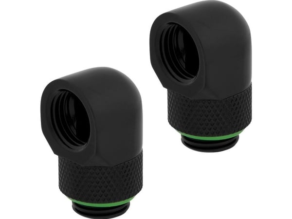CORSAIR Hydro X Series 90° Rotary Adapter - Armatur for væskekjølesystem - svart (en pakke 2)