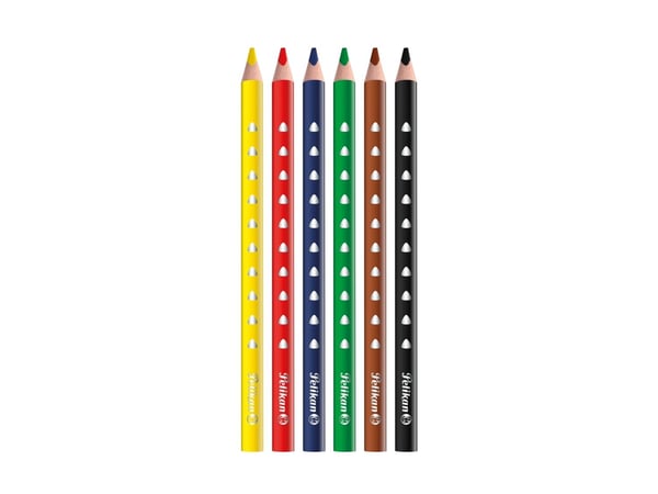 Pelikan 700610, Sort, Brun, Grønn, Rød, Fiolett, Gult, 6 stykker