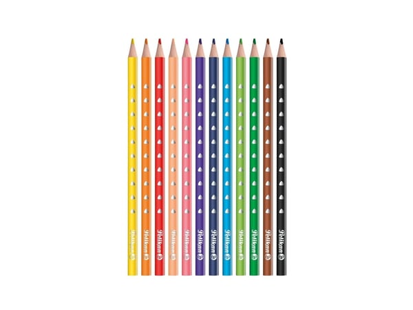 Pelikan 700634, Sort, Blå, Brun, Grønn, Lyseblå, Lysegrønn, Oransje, Fersken, Rosa, Rød, Fiolett, Gult, 12 stykker