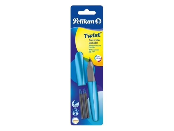 Pelikan 811286, Dreiebar kulepenn med uttrekkbar spiss, Blå, Blå, Plast, Kan brukes av både høyre- og venstrehendte, Tyskland