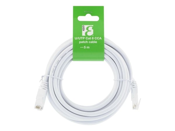 EPZI - Koblingskabel - RJ-45 (hann) til RJ-45 (hann) - 5 m - UTP - CAT 6 - hvit
