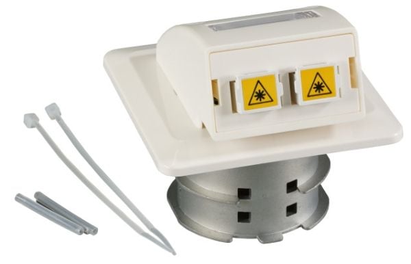 EFB Elektronik FTTH-OUTLET-LC-OM3, LC-D, Vit, Plast, 80 mm, 80 mm, 40 mm