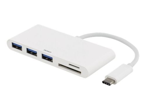 DELTACO USBC-HUB - Hub - 3 x USB 3.1 - stasjonær