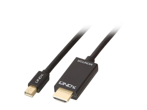 Lindy 36928, 3 m, Mini DisplayPort, HDMI-tyyppi A (vakio), Uros, Uros, 3840 x 2160 pikseliä