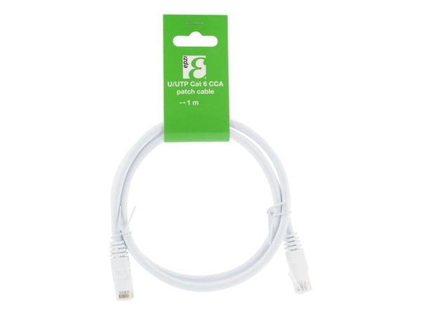 EPZI - Koblingskabel - RJ-45 (hann) til RJ-45 (hann) - 1 m - UTP - CAT 6 - hvit