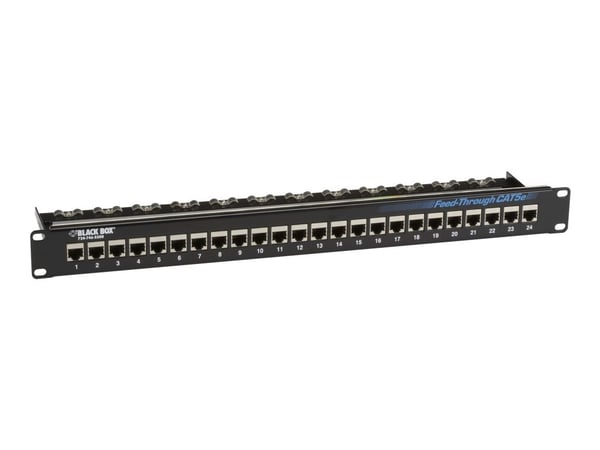 Black Box Feed-Through - Koblingspanel - CAT 5e - STP - 1U - 19" - 24 porter