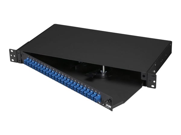 Black Box Rackmount Fiber Panel Loaded - Koblingspanel - 1U - 19"/23" - 24 porter