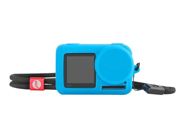 PGYTECH - Eske for handlingskamera - silikagel - blå - for DJI Osmo Action