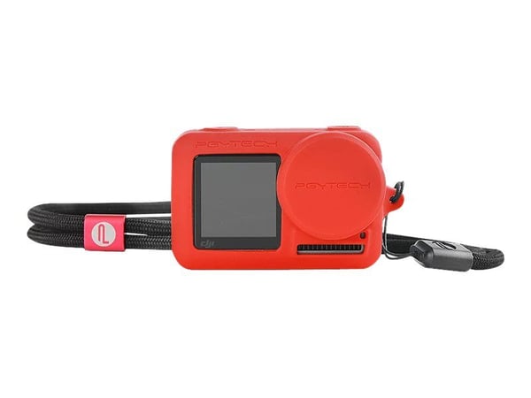 PGYTECH - Eske for handlingskamera - silikagel - rød - for DJI Osmo Action