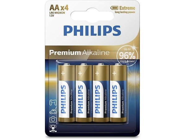 Philips Premium LR6M4B - Batteri 4 x AA / LR6 - Alkalisk