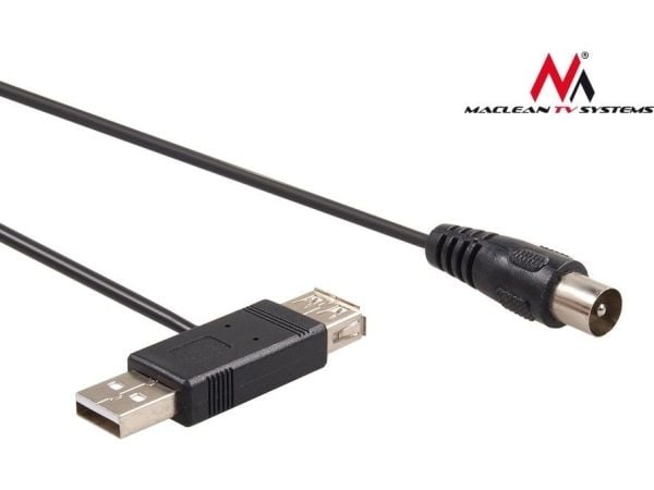 Maclean MCTV-697, 0,85 m, 2 x USB A, USB 2.0, Musta