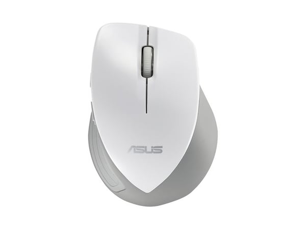 ASUS WT465 - Mus - optisk - trådløs - 2.4 GHz - USB trådløs mottaker - hvit