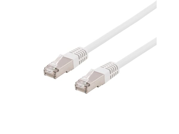 DELTACO SFTP-610VH - Koblingskabel - RJ-45 (hann) til RJ-45 (hann) - SFTP - CAT 6 - halogenfri, formstøpt - hvit