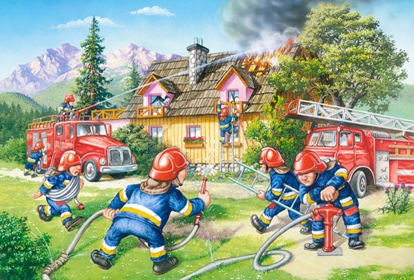Castorland Fire Brigade 40 Maxi pcs, 40 stykker, Tegneserier, 4 år
