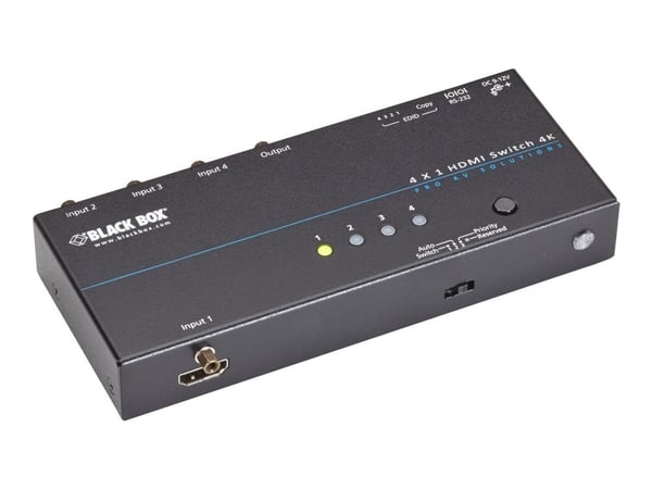Black Box 4K HDMI Switch 2 x 1 - Videosvitsj - 2 x HDMI - stasjonær - TAA-samsvar