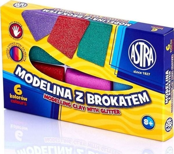 Astra modellkitt med glimmer 6 farger (136811)