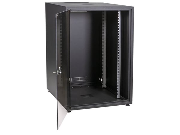 EFB Elektronik OFF-1266TS.V1RW, Frittstående hylle, 12U, 30 kg, Sort